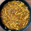 【カレー風味のミートペンネ 半熟卵のせ】フライパン1つで!の工程3