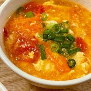 michuの作ってみた!投稿(【ミニトマトとにんじんの卵スープ】さっぱり酸味のある中華風♪)