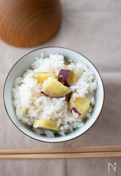 『ほくほく、甘い！さつまいもご飯』＃簡単＃炊きこみご飯