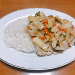 Nao★彡の作ってみた!投稿(【豚こま白菜の無水中華丼】白菜1/4玉ペロリと消費♡!!)