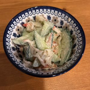 のんちゃんの作ってみた!投稿(おつまみになる！『ちくわときゅうりとかにかまのごまマヨ和え』)
