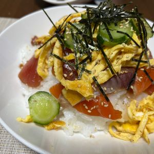 ぽちゃこの作ってみた!投稿(【ちらし寿司風◎だししょうゆ漬け混ぜご飯】)