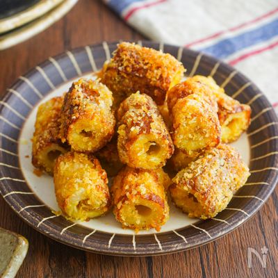 ちくわのカレーチーズパン粉焼き【おつまみにも♪】
