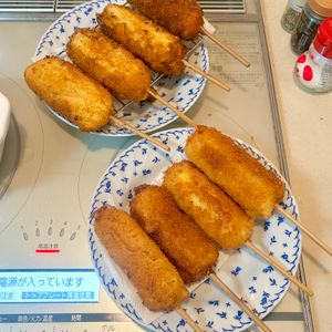 dora_の作ってみた!投稿(やみつき食べ過ぎ注意報発令！チーズハットグ。)