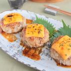 鶏ごぼうつくねのチーズ照り焼き§ごぼうと鶏の旨いコンビ