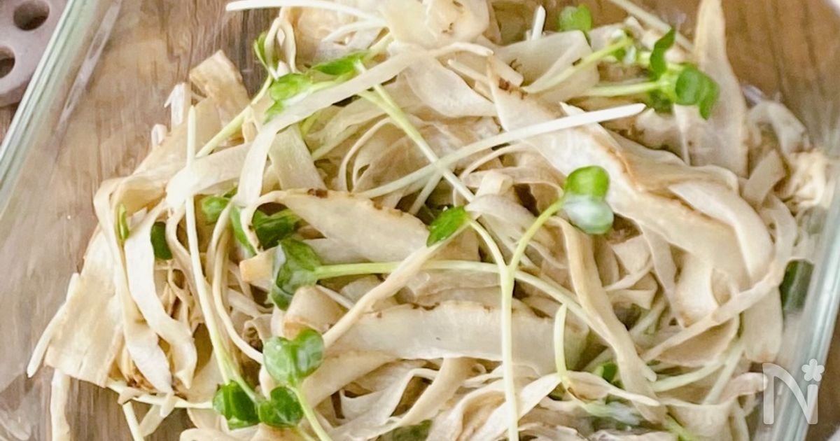 ピーラーで簡単☆ごぼうの胡麻マヨサラダ